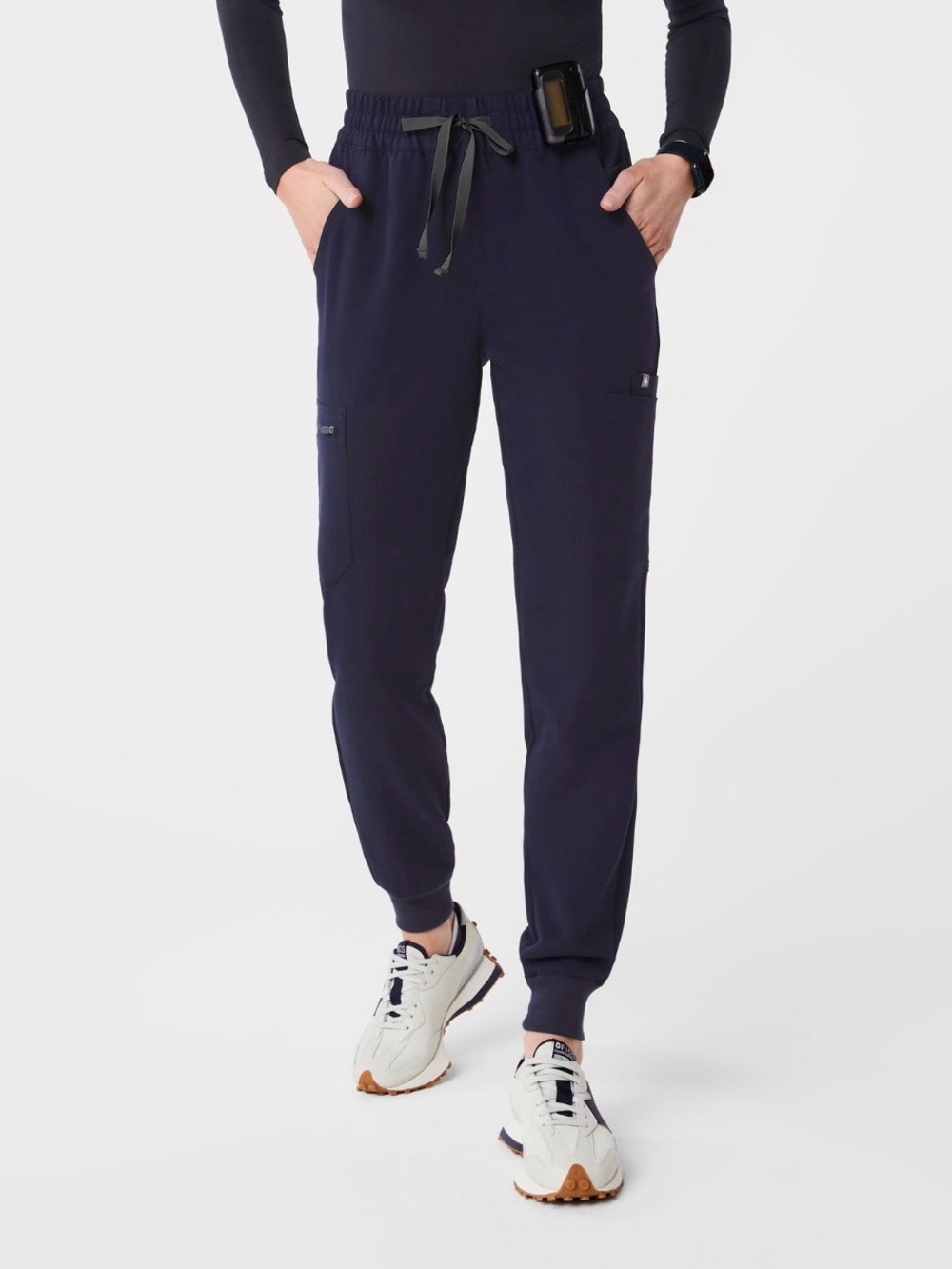 FIGS Technical Collection XS Navy Jogger Scrub Pants Drawstring Cargo Pockets